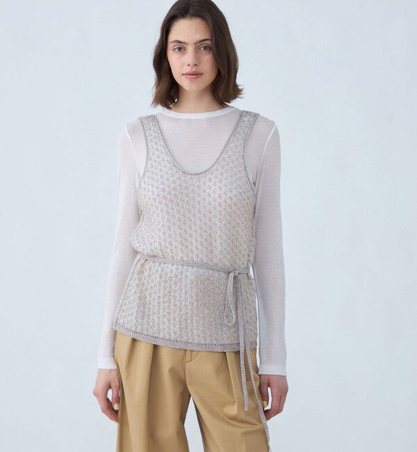 MACPHEE「ルレックスモヘヤ タンクトップ」|ベスト・ジレ|