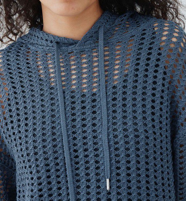 GALERIE VIE「オープンワークコットン フードプルオーバー」|パーカー|