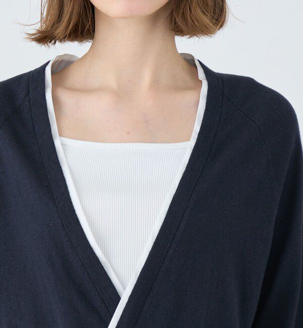 MACPHEE「ファブリックコンビ ダブルボタンカーディガン」|カーディガン|