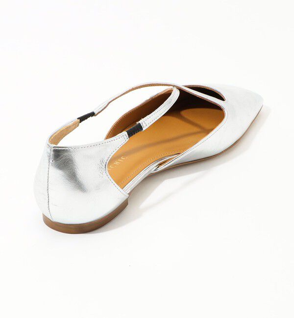 TOMORROWLAND GOODS「PIPPICHIC AMBER シルバー フラットシューズ」|パンプス|