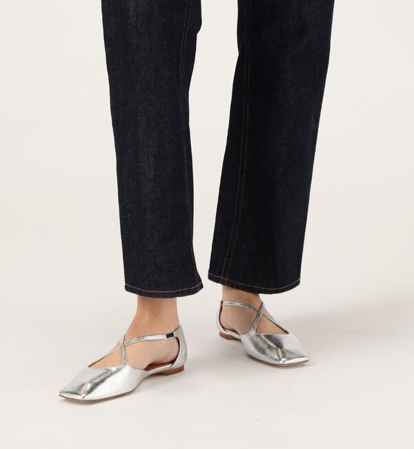 TOMORROWLAND GOODS「PIPPICHIC AMBER シルバー フラットシューズ」|パンプス|