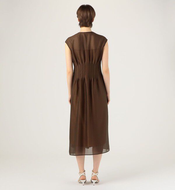 TOMORROWLAND collection「シアーオーガンジー ウエストタックワンピース」|ワンピース|