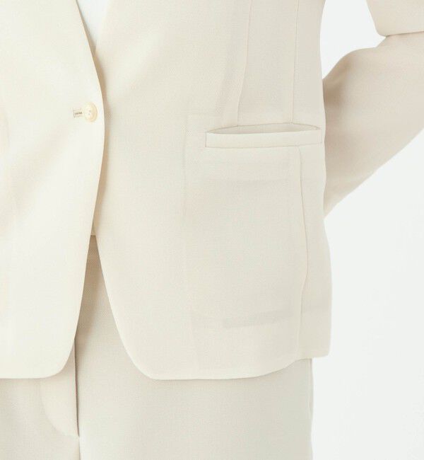 Ballsey「ドライメッシュストレッチ Vカラー1Bジャケット」|ノーカラージャケット|