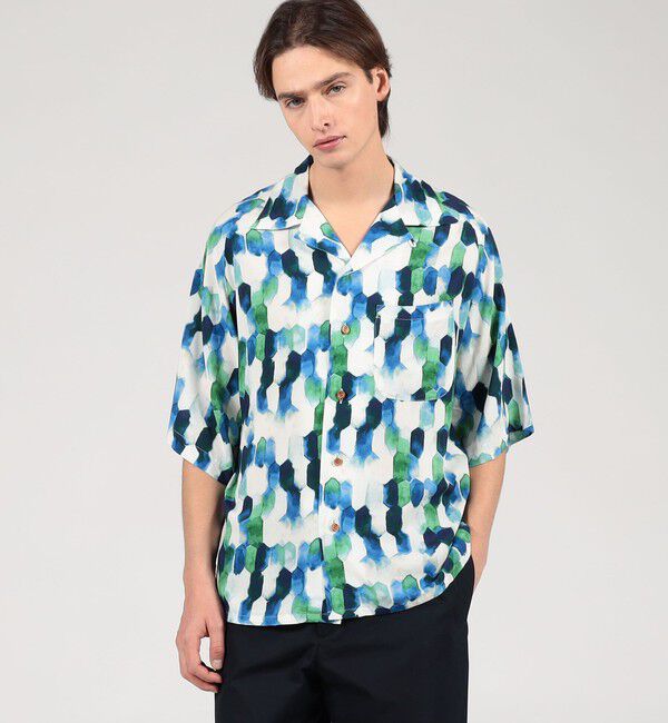 TOMORROWLAND BUYING WEAR「【別注】m's braque レーヨン オープンカラー ハーフスリーブシャツ」|シャツ・ブラウス|