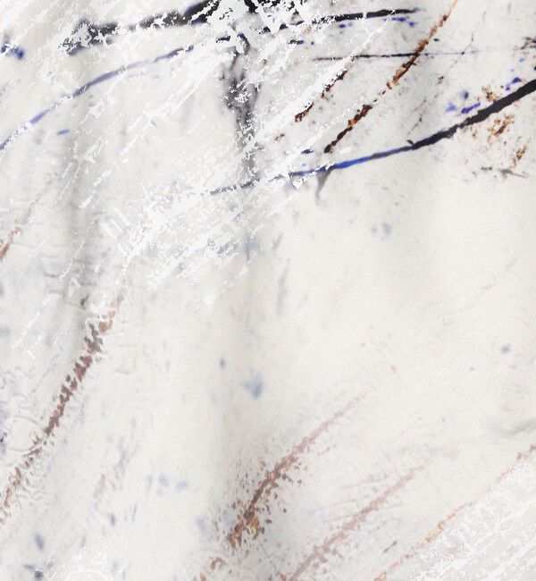 DES PRES「アブストラクトウォールプリント イージーストレートスカート」|タイト|