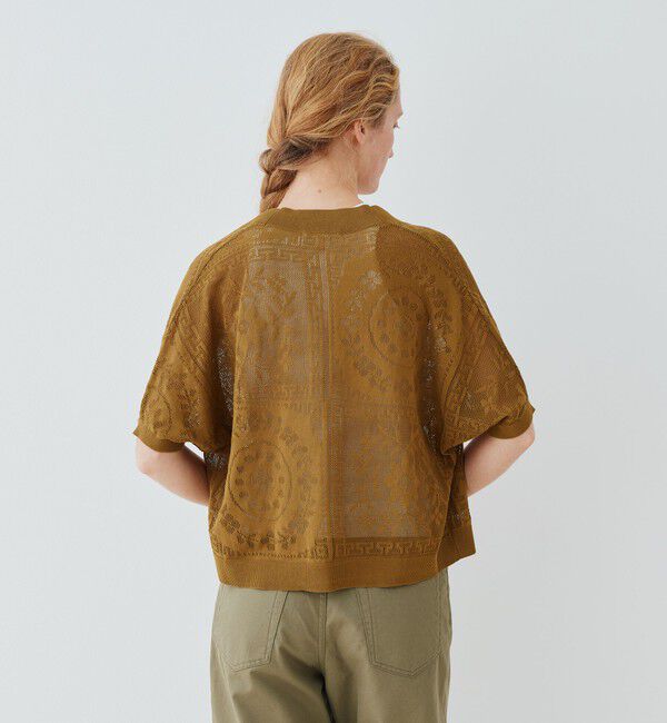 GALERIE VIE「 メッシュワーク Vネックカーディガン」|カーディガン|