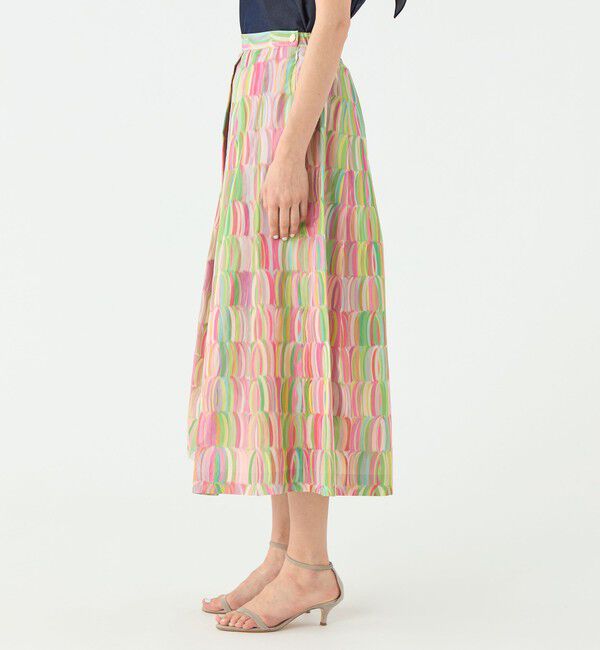 TOMORROWLAND collection「リュバンプリント タックスイングスカート」|フレア|