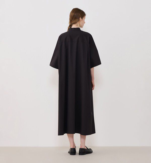 GALERIE VIE「コンパクトポプリン スタンドネックシャツワンピース」|ワンピース|
