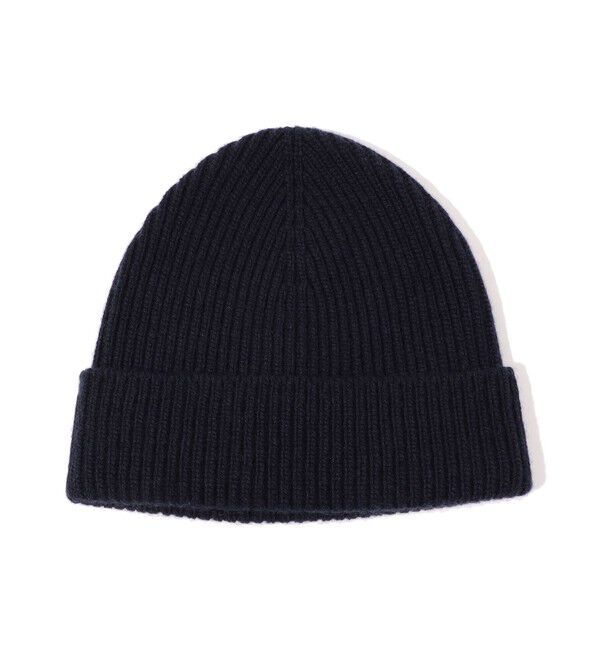 TOMORROWLAND GOODS「Johnstons of Elgin カシミヤ リブニットキャップ」|ニット帽|69 ネイビー