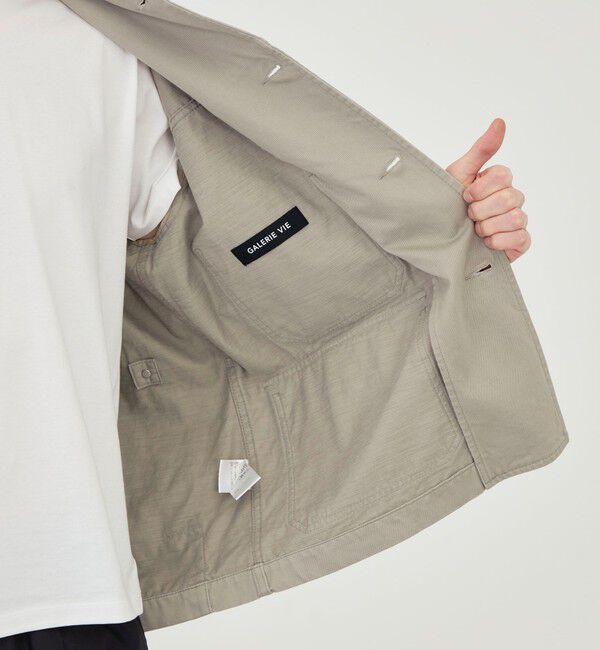 GALERIE VIE「ブラッシュドツイル ハンティングジャケット」|ブルゾン・スタジャン|