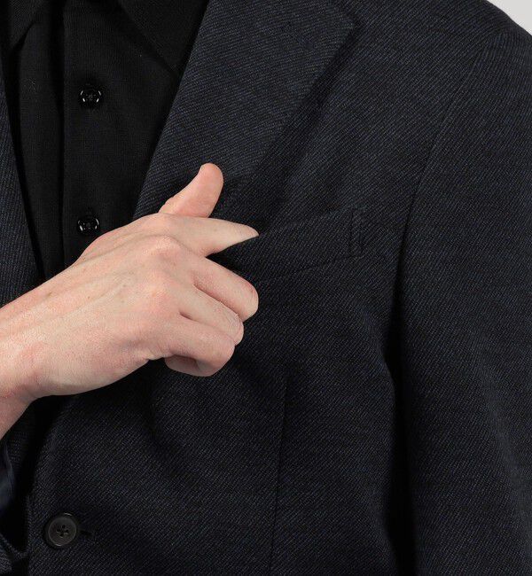 TOMORROWLAND MENS「ウールコットン ダブルジャガード シングルブレステッド2Bジャケット」|テーラードジャケット|