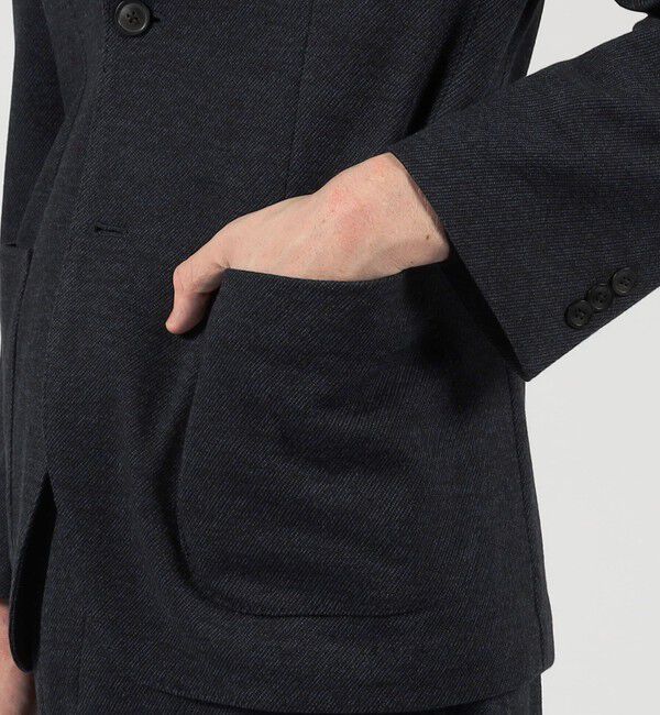 TOMORROWLAND MENS「ウールコットン ダブルジャガード シングルブレステッド2Bジャケット」|テーラードジャケット|