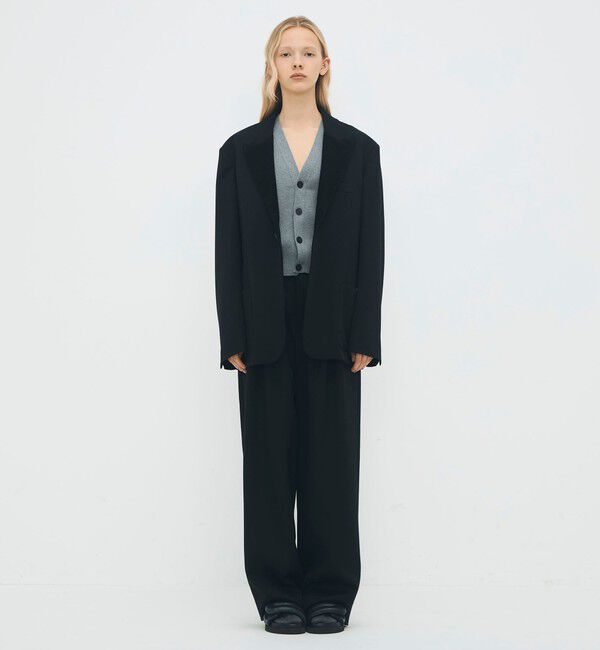 CABaN「ウールギャバジン コーデュロイラペルテーラードジャケット 」|テーラードジャケット|