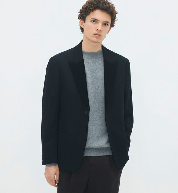 CABaN「ウールギャバジン コーデュロイラペルテーラードジャケット 」|テーラードジャケット|