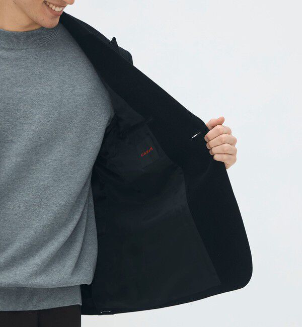 CABaN「ウールギャバジン コーデュロイラペルテーラードジャケット 」|テーラードジャケット|