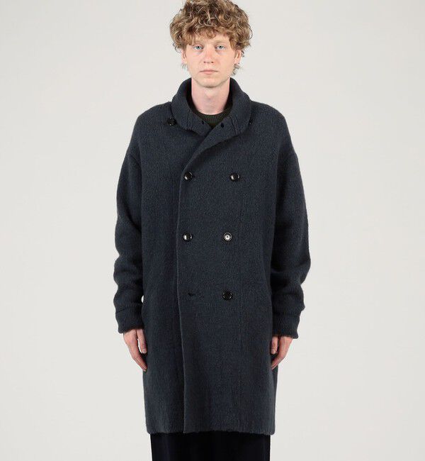 TOMORROWLAND MENS「ウールカシミヤシルク ダブルブレステッド ニットコート」|ニット・セーター|
