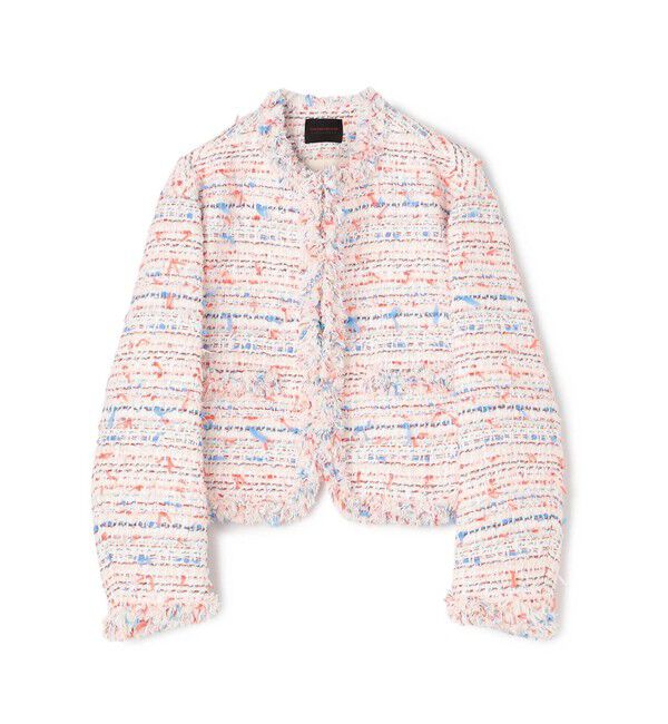 TOMORROWLAND collection「フロッシュファンシー フリンジカラーレスジャケット」|ノーカラージャケット|12 ホワイト系