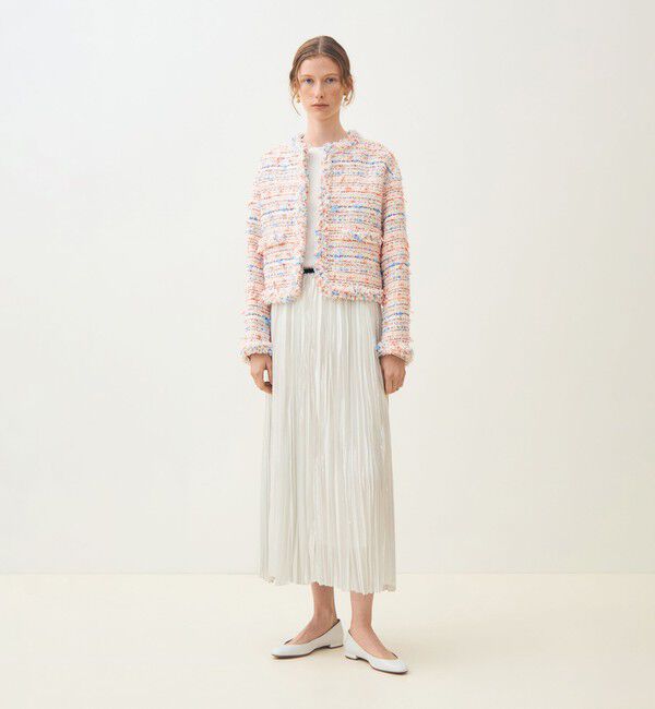 TOMORROWLAND collection「フロッシュファンシー フリンジカラーレスジャケット」|ノーカラージャケット|