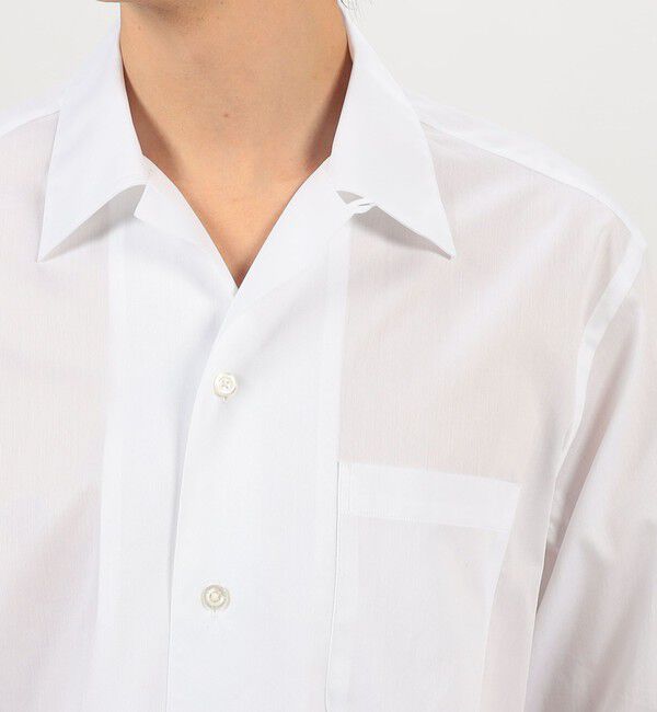 TOMORROWLAND MENS「コットンピケ オープンカラー ロングスリーブシャツ CANCLINI」|シャツ・ブラウス|