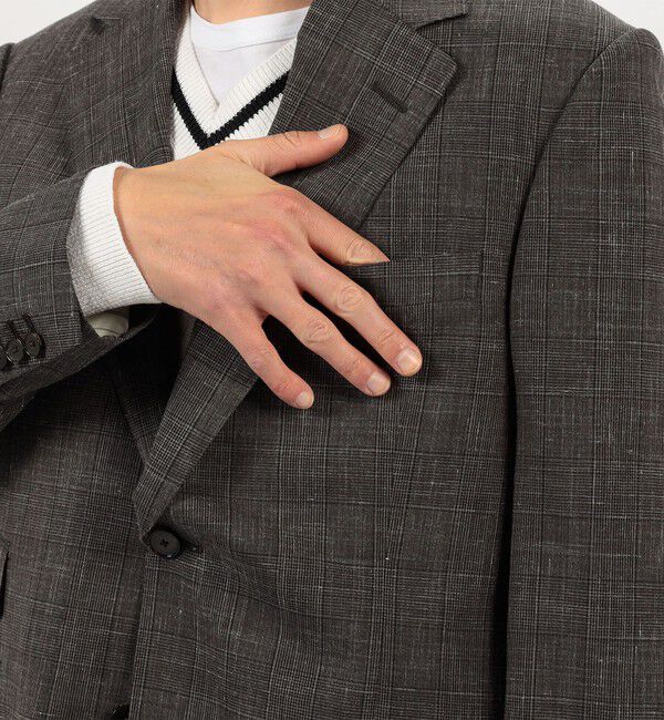 TOMORROWLAND MENS「ウールシルクリネン シングルブレステッド2Bジャケット ROGNA」|テーラードジャケット|