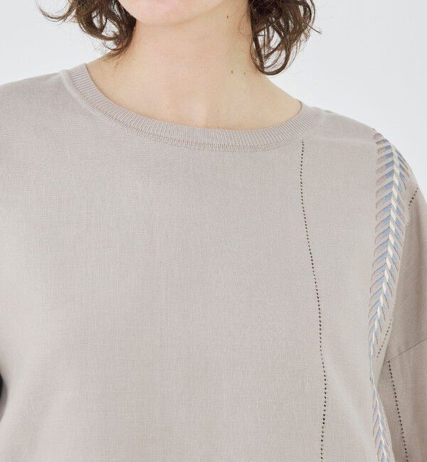 GALERIE VIE「【WEB先行予約】フレンチリネン クルーネックブラウス」|シャツ・ブラウス|