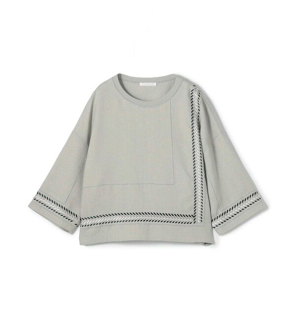 GALERIE VIE「【WEB先行予約】フレンチリネン クルーネックブラウス」|シャツ・ブラウス|51 ライトグリーン