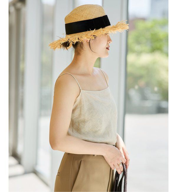 IENA LA BOUCLE「IENA LA BOUCLE リネンブロードバイヤスキャミソール」|キャミソール|