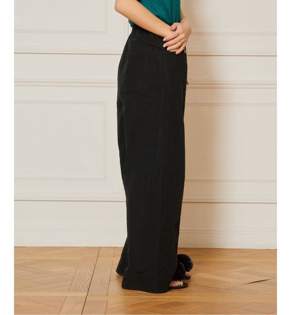 IENA LA BOUCLE「IENA LA BOUCLE コットンリネンスラブワイドパンツ」|その他|