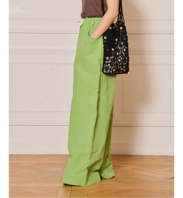 IENA LA BOUCLE「IENA LA BOUCLE コットンリネンスラブワイドパンツ」|その他|