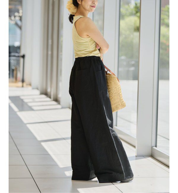 IENA LA BOUCLE「IENA LA BOUCLE コットンリネンスラブワイドパンツ」|その他|