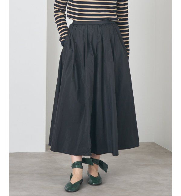 IENA「《追加》タフタフレアスカート」|スカート|