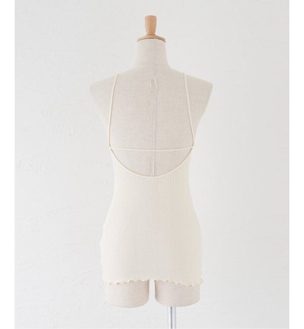 IENA「HAKUJI/ハクジ RANDOM RIB OPEN BACK CAMI キャミソール H232507」|キャミソール|