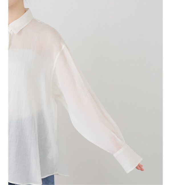 IENA「Maison IENAシルクコットンシアーシャツ」|シャツ・ブラウス|