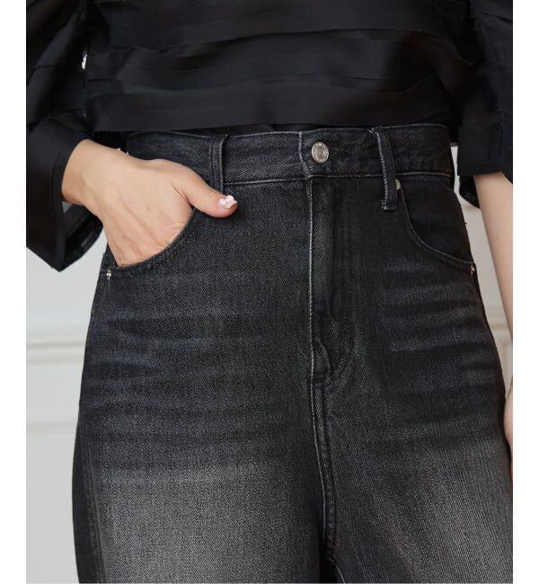 IENA LA BOUCLE「《追加》IENA LA BOUCLE ソフトデニムシルエットパンツ2」|デニム|