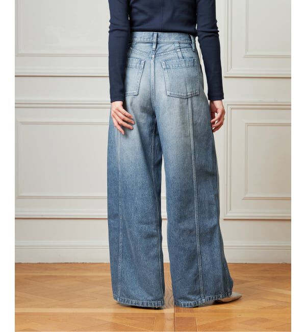 IENA LA BOUCLE「《追加》IENA LA BOUCLE ソフトデニムシルエットパンツ2」|デニム|