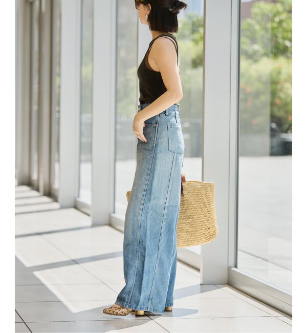 IENA LA BOUCLE「《追加》IENA LA BOUCLE ソフトデニムシルエットパンツ2」|デニム|