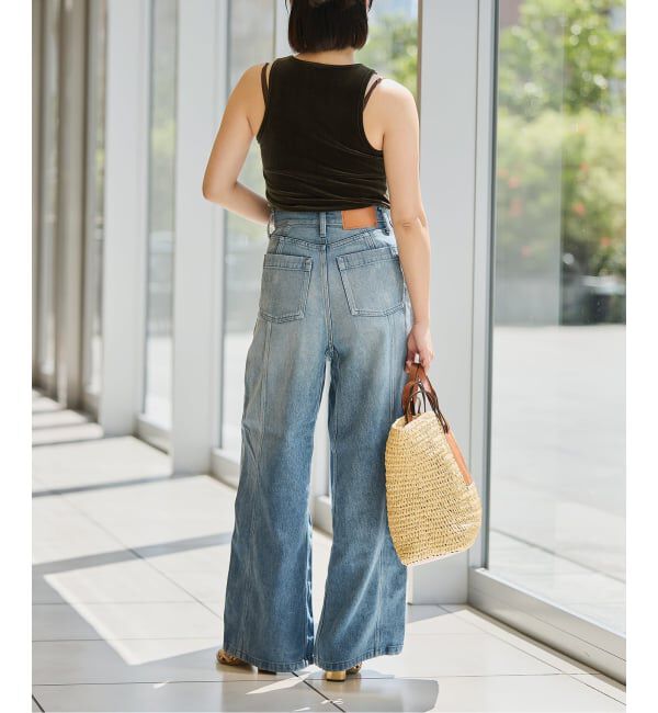 IENA LA BOUCLE「《追加》IENA LA BOUCLE ソフトデニムシルエットパンツ2」|デニム|