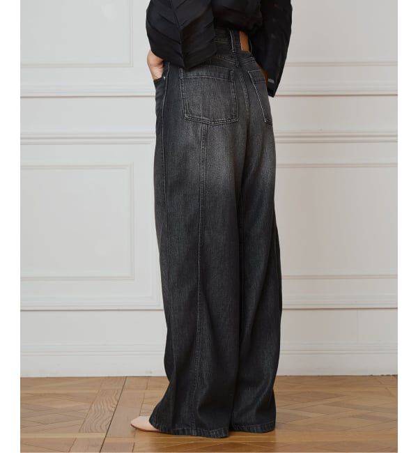 IENA LA BOUCLE「《追加》IENA LA BOUCLE ソフトデニムシルエットパンツ2」|デニム|