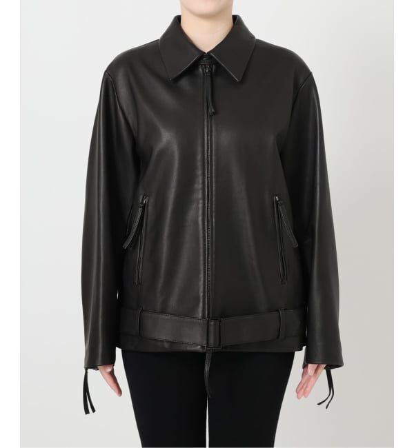 VERMEIL par iena「レザージップブルゾン」|ライダースジャケット|