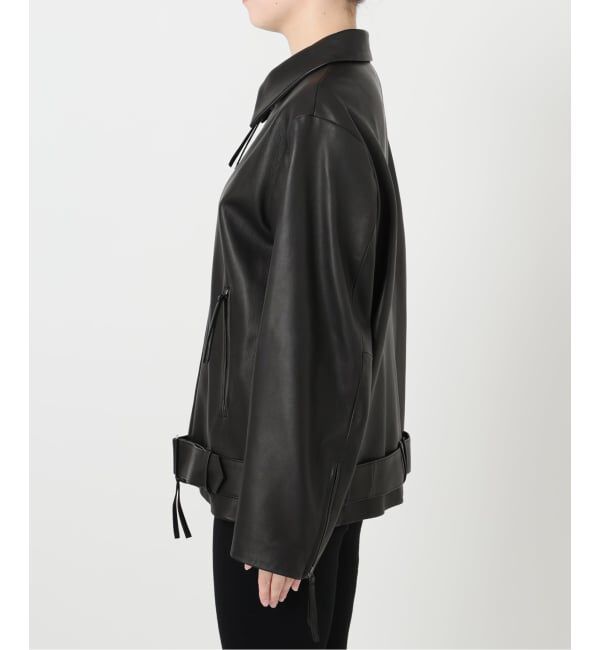 VERMEIL par iena「レザージップブルゾン」|ライダースジャケット|