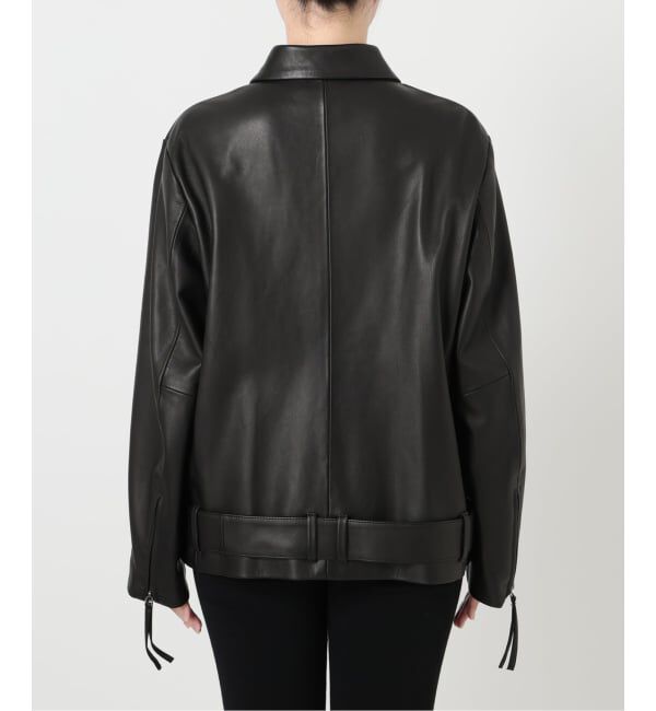 VERMEIL par iena「レザージップブルゾン」|ライダースジャケット|