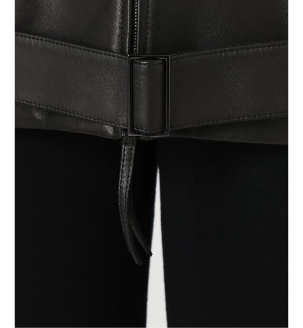 VERMEIL par iena「レザージップブルゾン」|ライダースジャケット|