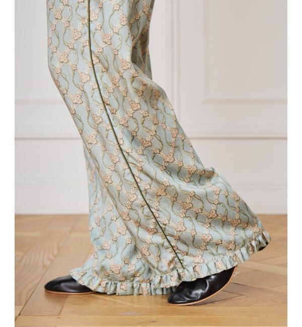 IENA LA BOUCLE「オーナメントフラワープリントパンツ」|その他|