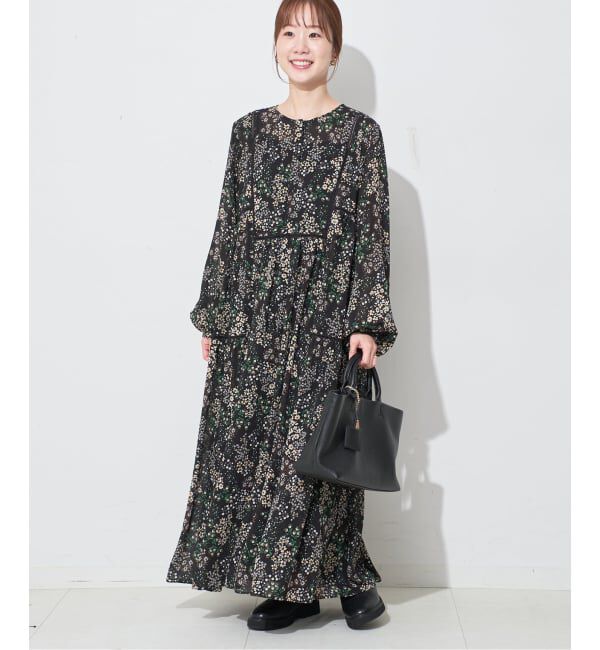 SLOBE IENA「《WEB限定/追加5》FLOWER PRINT ワンピース」|ワンピース|