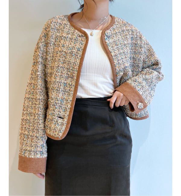 IENA LA BOUCLE「IENA LA BOUCLE LINTONツィードブルゾン」|その他|