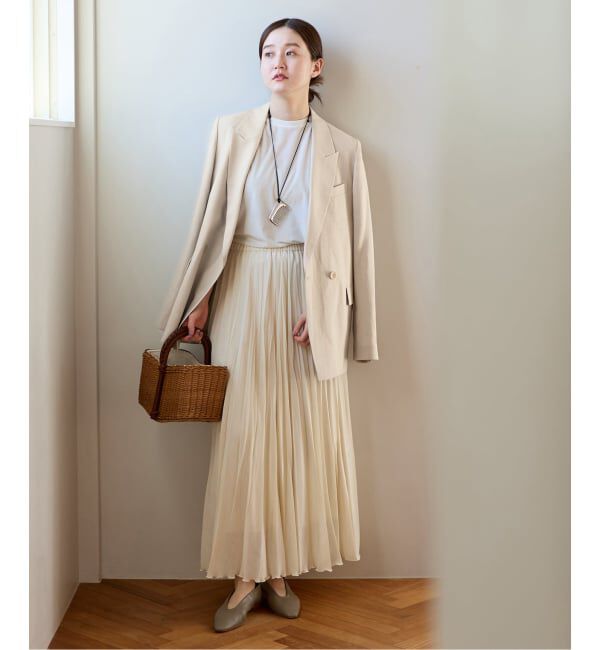 IENA「ウォッシャブル リネンミックス テーラードジャケット」|テーラードジャケット|