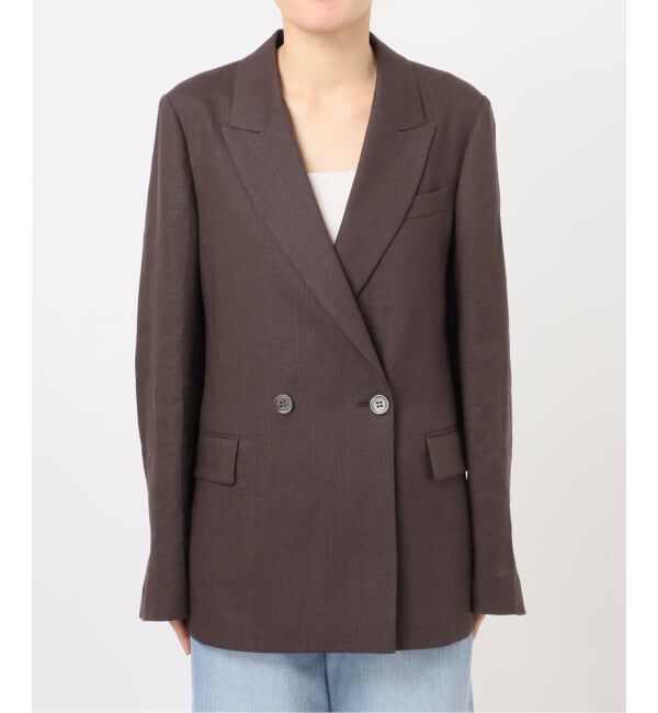 IENA「ウォッシャブル リネンミックス テーラードジャケット」|テーラードジャケット|