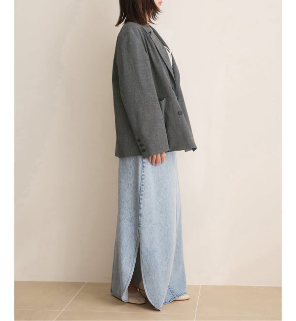 IENA LA BOUCLE「IENA LA BOUCLE グレンチェックダブルブレストジャケット」|テーラードジャケット|