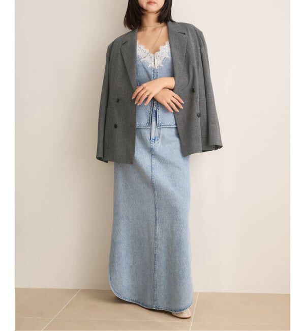 IENA LA BOUCLE「IENA LA BOUCLE グレンチェックダブルブレストジャケット」|テーラードジャケット|