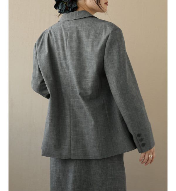 IENA LA BOUCLE「IENA LA BOUCLE グレンチェックダブルブレストジャケット」|テーラードジャケット|